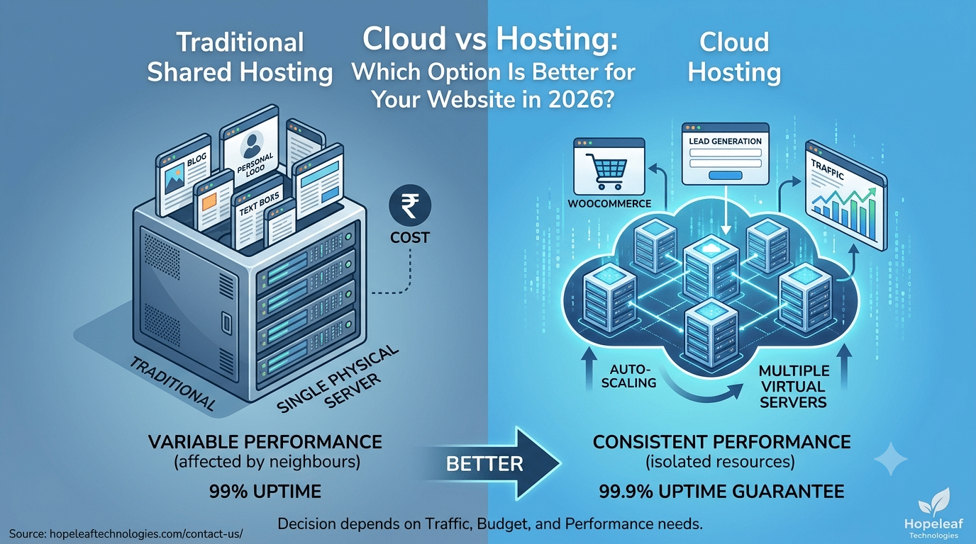Cloud Hosting vs Shared Hosting