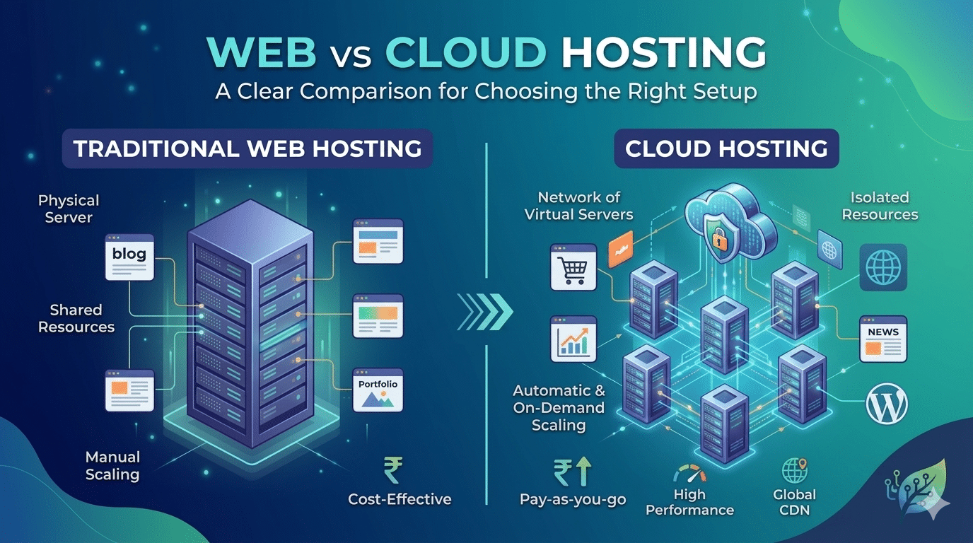 Web Hosting vs Cloud Hosting