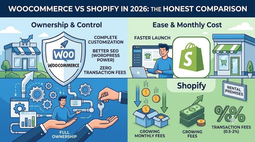 WooCommerce vs Shopify in 2026 The Honest Comparison for Growing Stores